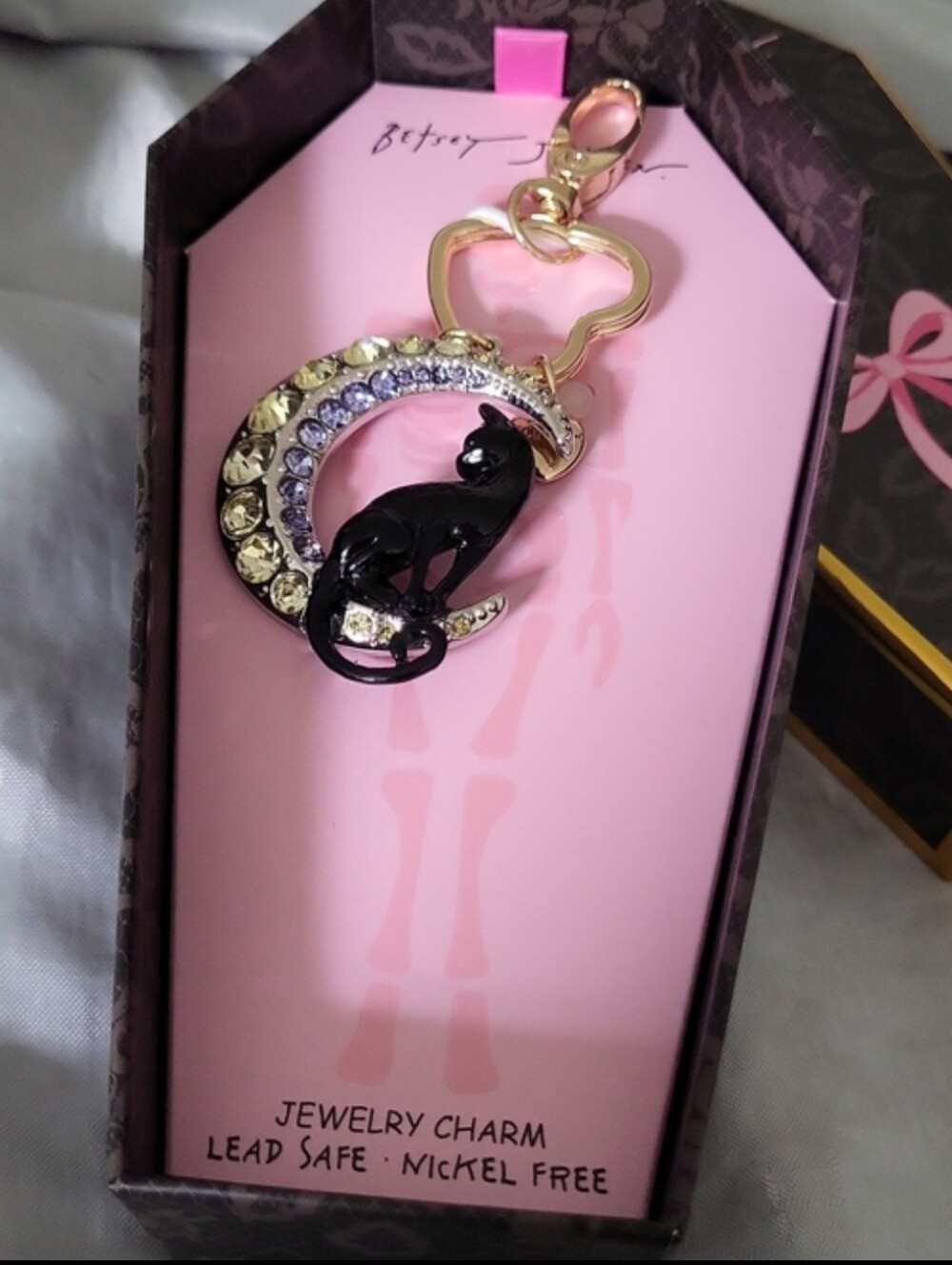 Betsey Johnson Cat Moon Charm BNIB